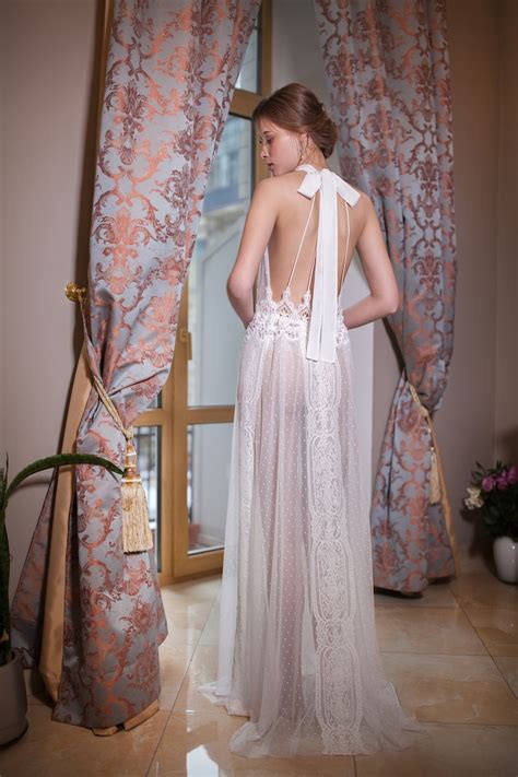 See Through Bridal Nightgown With Lace F Sheer Lingerie Etsy