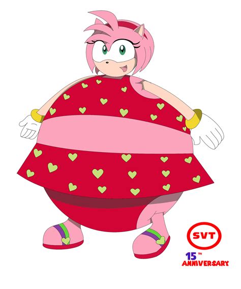 Bloated Amy Rose Sonic X Swim Suit By Svtpuffedup On Deviantart
