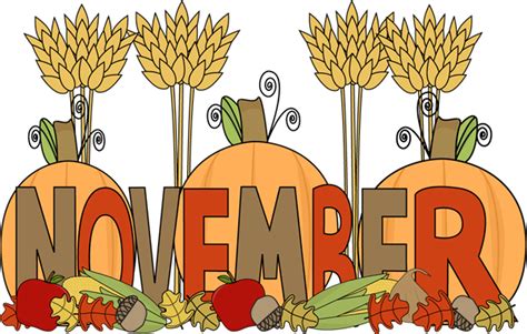 November Calendar Clip Art Free