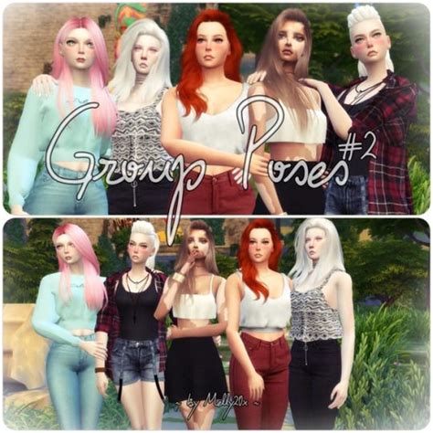 Sims 4 Ccs The Best Group Poses 2 By Melly Sims Gruppen Posen