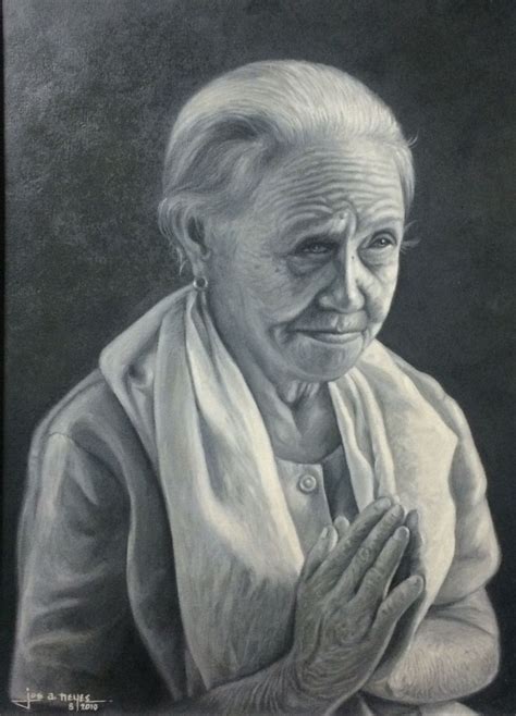 Old Woman Praying Oil On Canvas 28x 24 C 2010 Art Illustrations