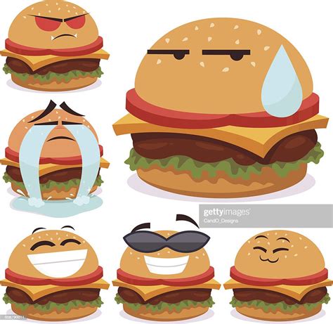 Burger Cartoon Set B High Res Vector Graphic Getty Images