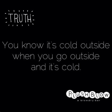 You Know Its Cold Outside When You Go Outside And Its Cold Quotes