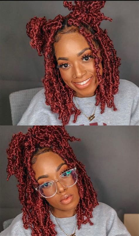 Xtrend Butterfly Locs Crochet Hair Inch Short Pre Looped Natural Messy Distressed Locs