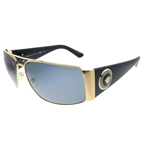 Buy Versace Man Sunglasses Gold Lenses Metal Frame 63mm Gold Size