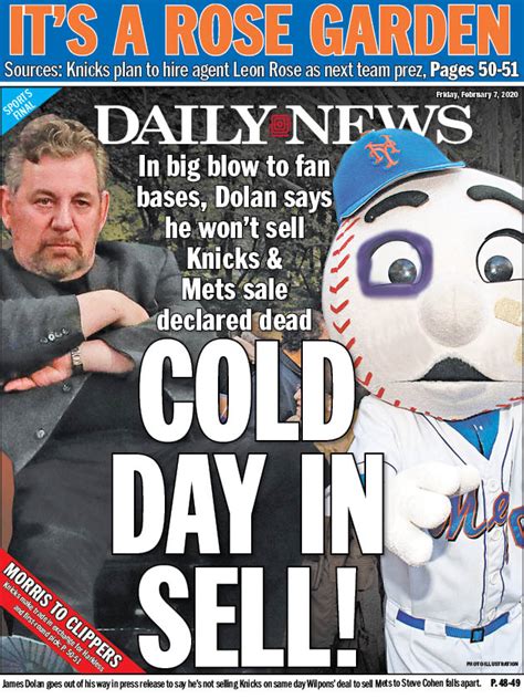 Heres The Cover For The New York Daily News Sports Tomorrow R