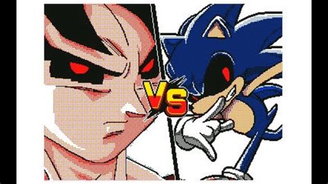 うごメモ エビル悟空vsソニックexe Evil Goku Vs Sonic Exe Youtube
