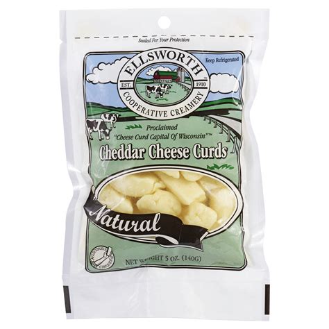Ellsworth Cheddar Cheese Curds Natural Cheese Cork N Bottle