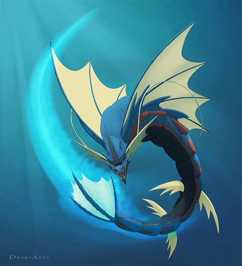 Mega Gyarados Aqua Tail By Drak Arts On Deviantart