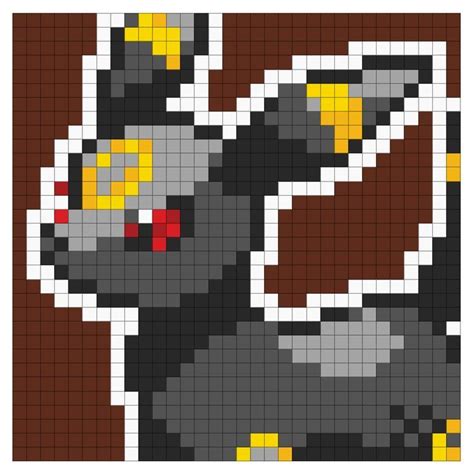 Umbreon Pokemon Pix Brix Template Pixel Art Pixel Art Pokemon