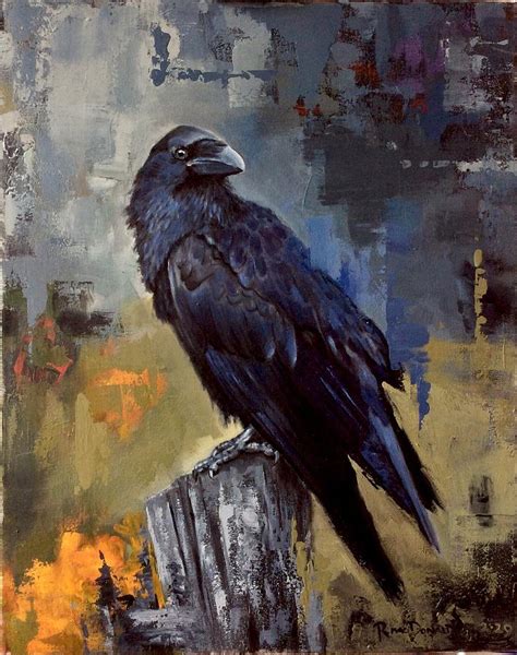 Autum Raven Painting By Ralph Macdonald Fine Art America