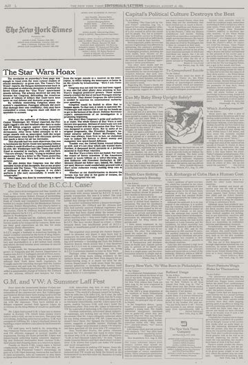 opinion the star wars hoax the new york times