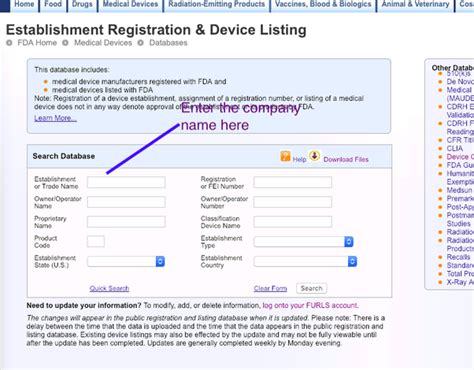 Fda Registration Number Search