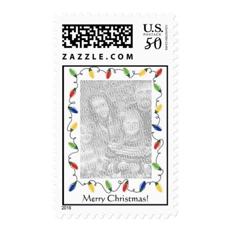 Personalized Photo Postage Stamp Christmas Lights Zazzle Postage