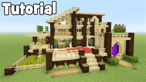 Minecraft Tutorial How To Make A Large Wooden Survival House Ultimate