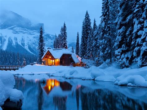 Emerald Lake Lodge In Winter Yoho National Park British Columbia