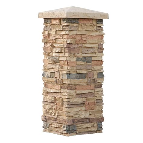 Faux Stone Column Wraps With Easy Install Kit Pole Wrap Post Covers