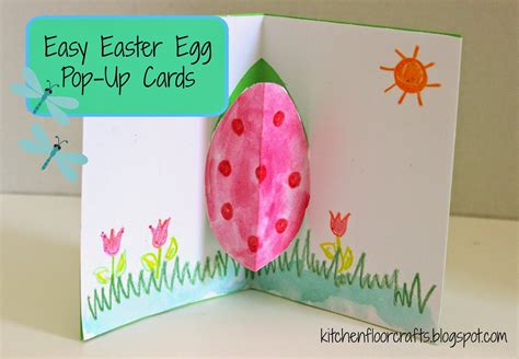 Kitchen Floor Crafts Easy Easter Egg Pop Up Card