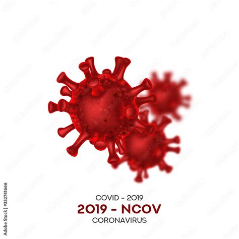 Coronavirus Cells Isolated On White Background Vector Illustration
