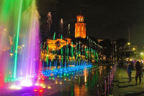 Manila City Halls Dancing Fountain Brings Color And Light At Night