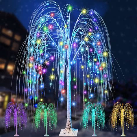 Buy 5ft Lighted Willow Tree Color Changing With Remote Colorful