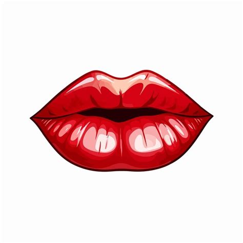 Premium Vector Red Woman Lips With Tongue Flat Vector Illustration Red Woman Lips With Tongue