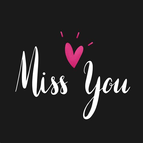 Miss You Typography Vector In White Download Free Vectors Clipart