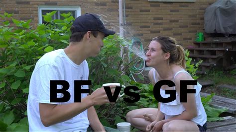 Bf Vs Gf Spit Challenge K Youtube