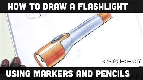 How To Draw A Flashlight Step By Step Ginger Owestrim