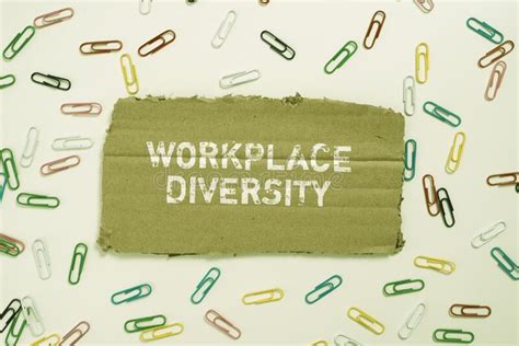 Handwriting Text Workplace Diversity Business Approach Different Race Gender Age Sexual