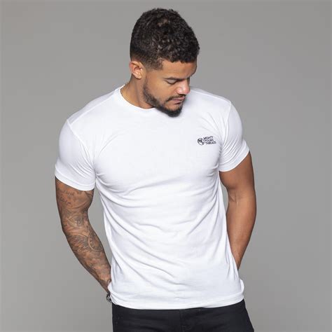 Mens Slim Fit T Shirt Cotton Stretch Muscle Gym Casual Crew Neck Tee