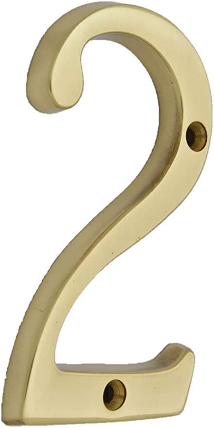 Qcaa Forged Brass House Number 6 2 Polished Brass Uk
