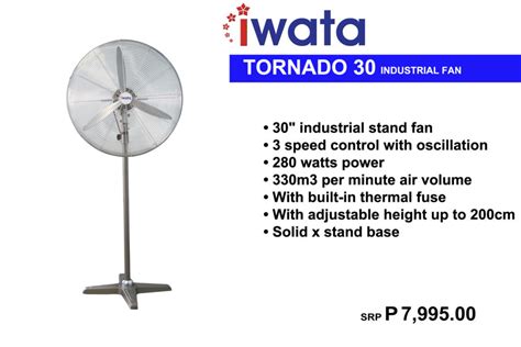 Iwata Tornado 30 Industrial Stand Fan