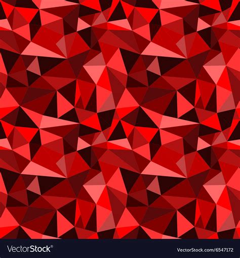 Seamless Red Abstract Geometric Rumpled Pattern Vector Image
