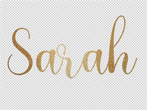 Sarah Svg Nombre Svg Nombre Clipart Svg Gold Name Svg Girl Etsy My