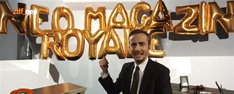 Neo magazin royale is a satirical late night show hosted by jan böhmermann. "Neo Magazin" wird im Hauptprogramm "royale" - DWDL.de