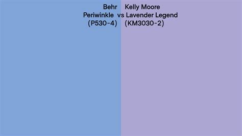 Behr Periwinkle P530 4 Vs Kelly Moore Lavender Legend Km3030 2 Side