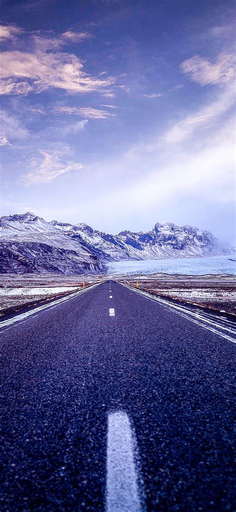 Road Wallpaper 4k Mountains Snow Covered Glacier Landscape Nature