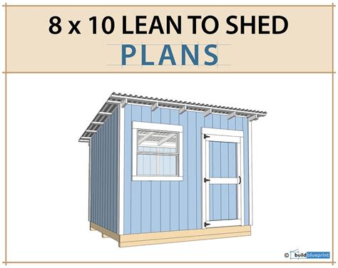 8x10 Lean To Shed Plans Pdf Download