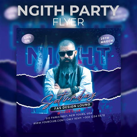 Night Party Flyer Template Masterbundles