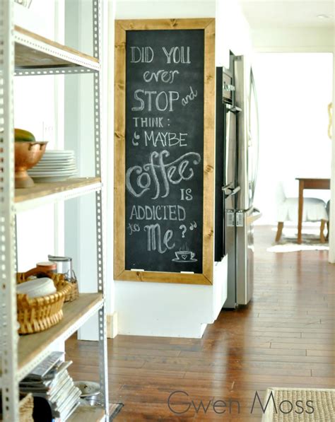 Gwen Moss A Kitchen Update And The Quickest Diy Chalkboard Ever