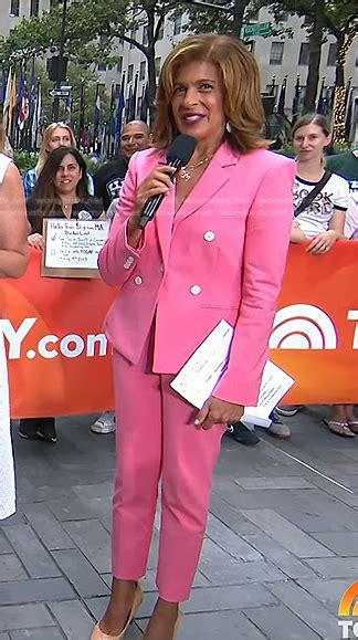 wornontv hoda s pink double breasted blazer and pants on today hoda kotb clothes and
