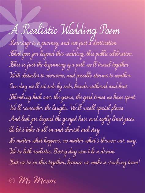 Non Cheesy Wedding Poem Ms Moem Poems Life Etc