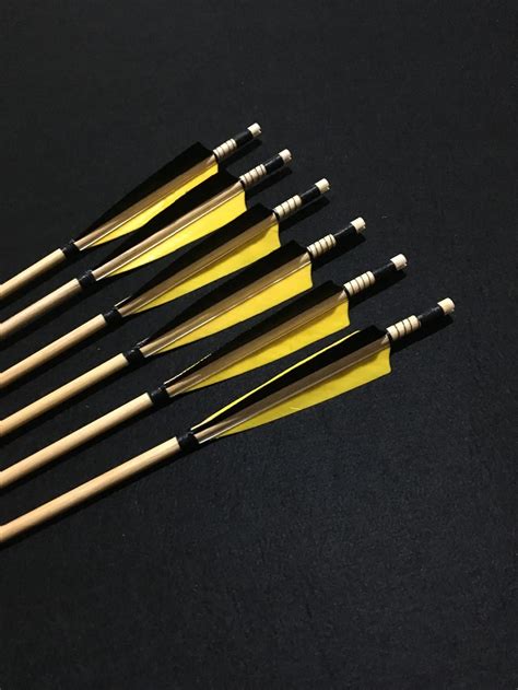 12pk Handmade Archery Wooden Arrows Turkey Feather For Longbow In Darts
