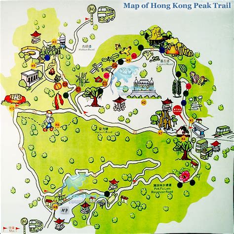 Map Of Victoria Peak The Peak Trail Hong Kong