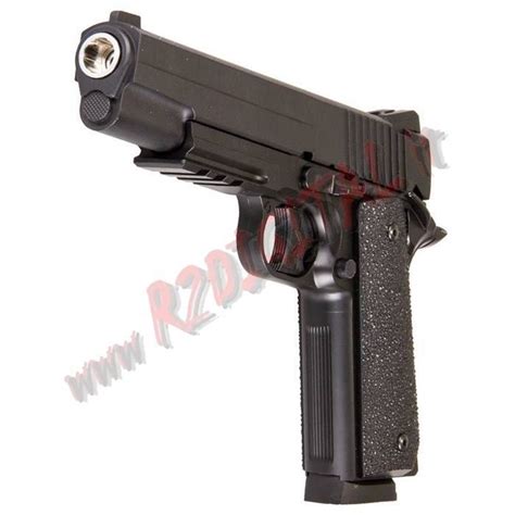Pistola Co2 G1911 Kwc Kc 42zdhn 6mm Full Metal E Fibra Nylon Slide Semi