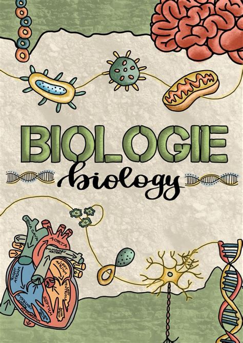 Biology Cover Page Aesthetic En Hacer Portadas De Libros