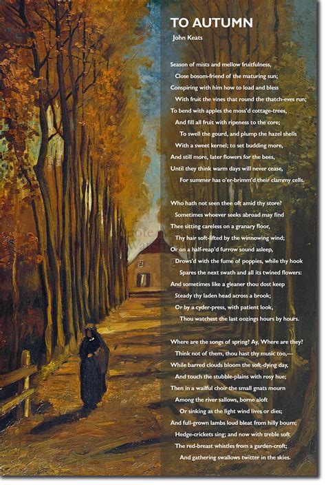 To Autumn Poem By John Keats Trees Art Print Poster T Etsy