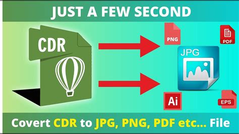 How To Convert Cdr To  Png Pdf Eps Etc File Youtube
