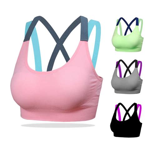 Cross Strap Back Women Sports Bra Shockproof Sport Bra Quick Dry And